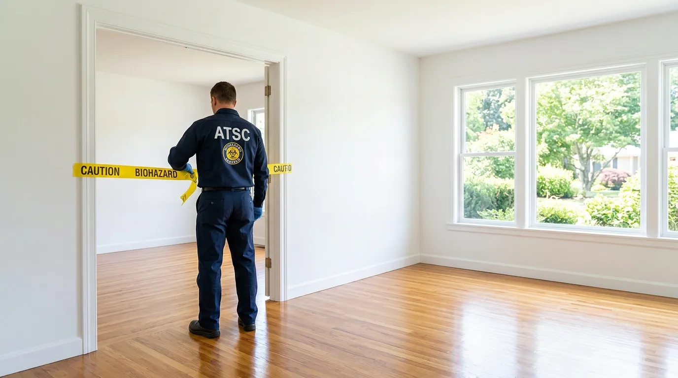 Certified biohazard cleanup crew performing Trauma Scene Cleanup in South Jordan